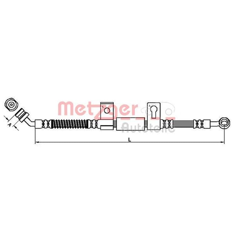 Metzger Bremsschlauch vorne links Kia Sorento von METZGER