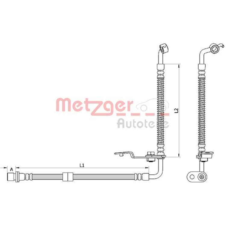 Metzger Bremsschlauch vorne links Mazda 6 von METZGER