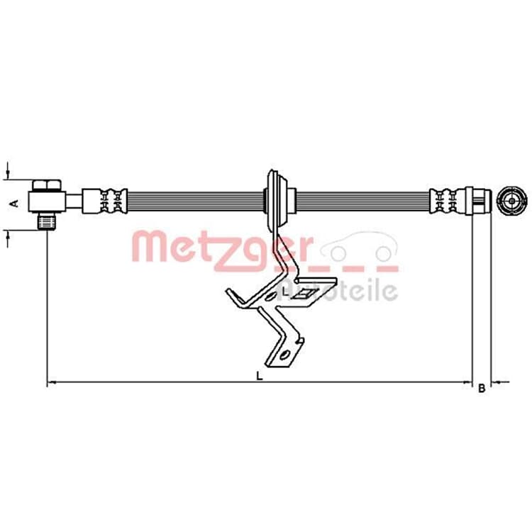 Metzger Bremsschlauch vorne links Mercedes M-Klasse von METZGER