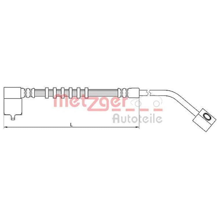 Metzger Bremsschlauch vorne links Pt von METZGER