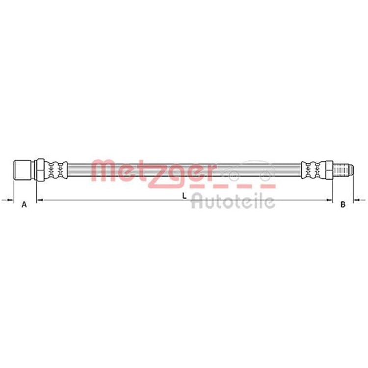 Metzger Bremsschlauch vorne rechts Abarth 500 500c Fiat 500 Ford Ka von METZGER