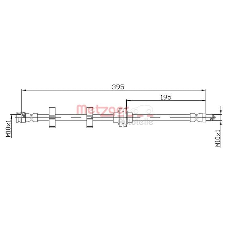 Metzger Bremsschlauch vorne rechts Alfa 147 156 Gt von METZGER