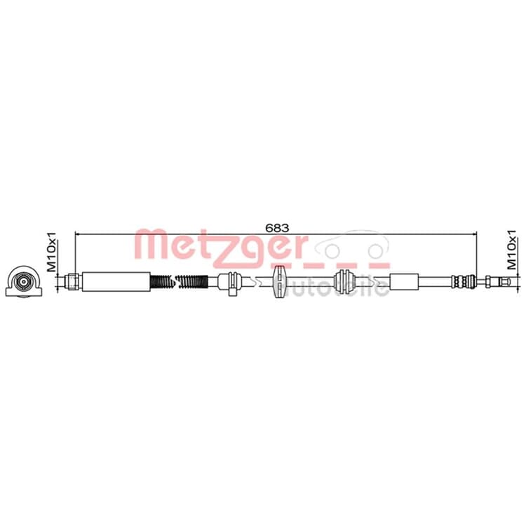 Metzger Bremsschlauch vorne rechts BMW 5er 6er 7er von METZGER