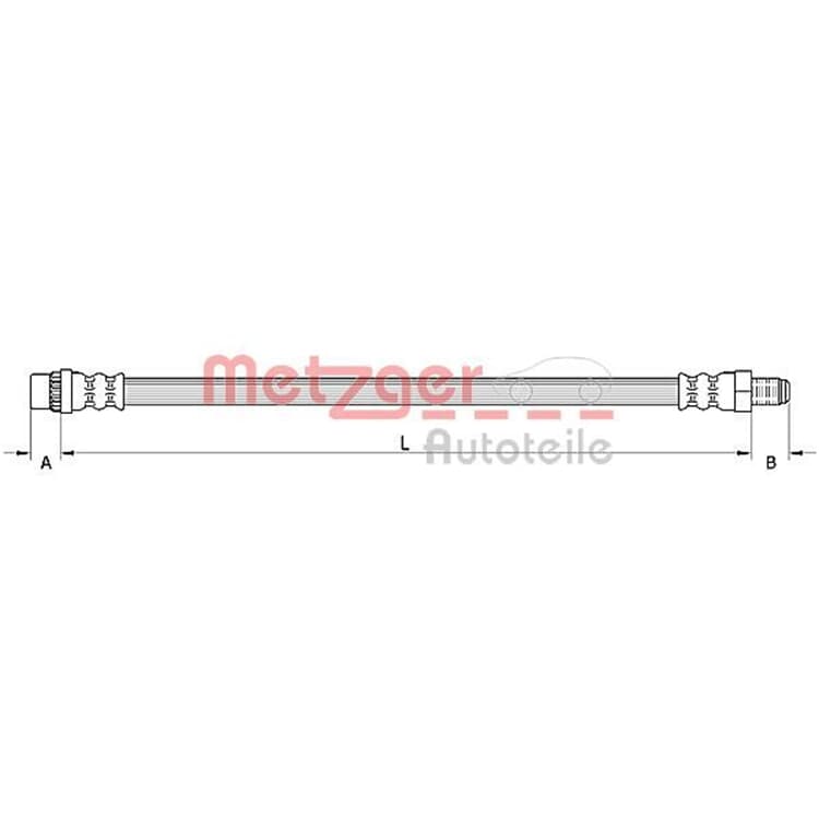 Metzger Bremsschlauch vorne rechts Dacia Logan Sandero Renault Logan von METZGER