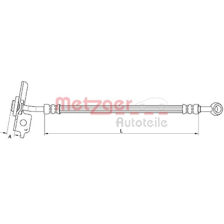 Metzger Bremsschlauch vorne rechts Hyundai Santa Fe von METZGER