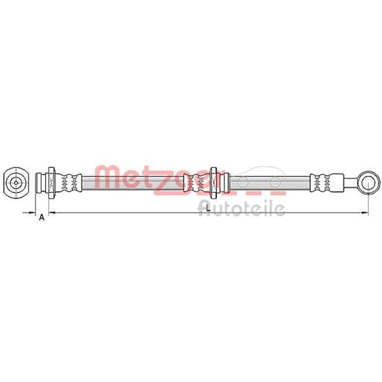 Metzger Bremsschlauch vorne rechts Hyundai Tucson Kia Sportage von METZGER