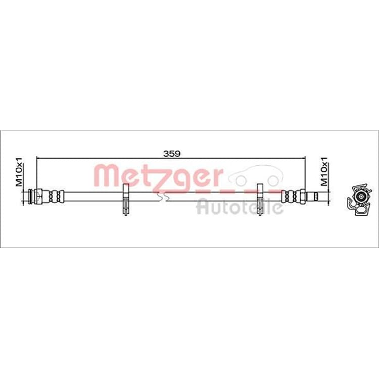 Metzger Bremsschlauch vorne rechts Iveco Daily von METZGER