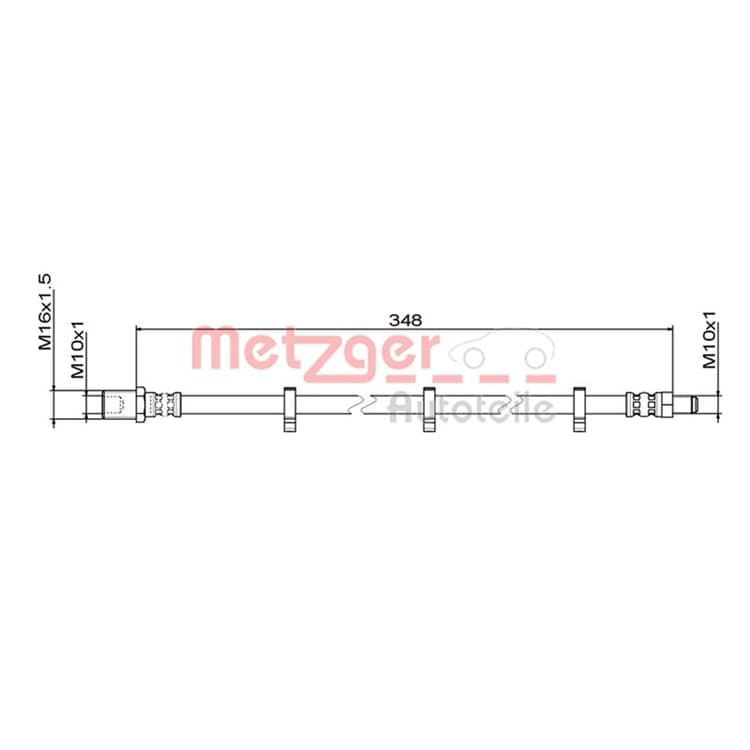 Metzger Bremsschlauch vorne rechts Iveco Daily von METZGER