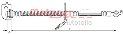 Metzger Bremsschlauch vorne rechts [Hersteller-Nr. 4110737] für Kia von METZGER