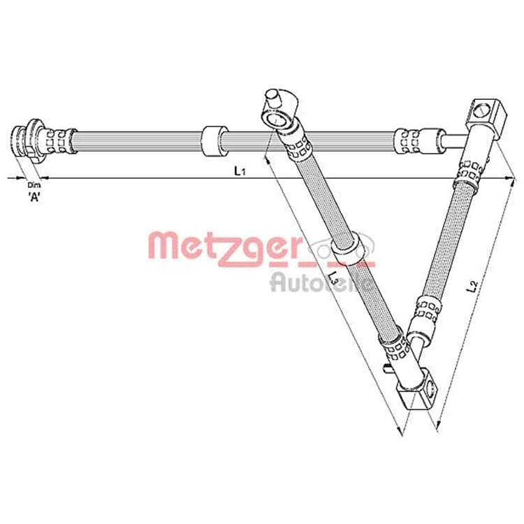 Metzger Bremsschlauch vorne rechts Nissan Primera von METZGER