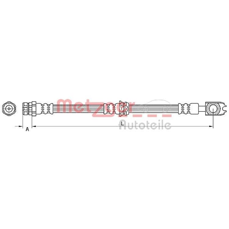 Metzger Bremsschlauch vorne rechts Skoda Superb VW Cc Passat von METZGER