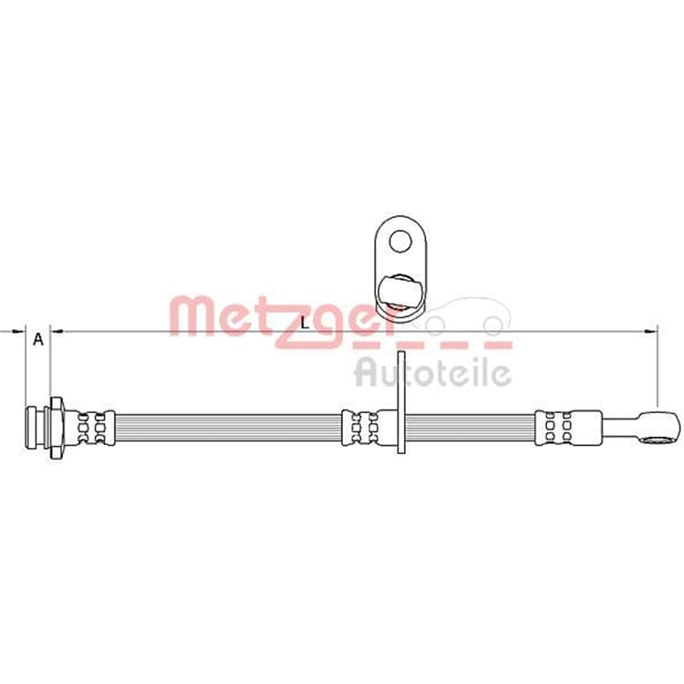 Metzger Bremsschlauch vorne rechts Suzuki Sx4 Vitara von METZGER