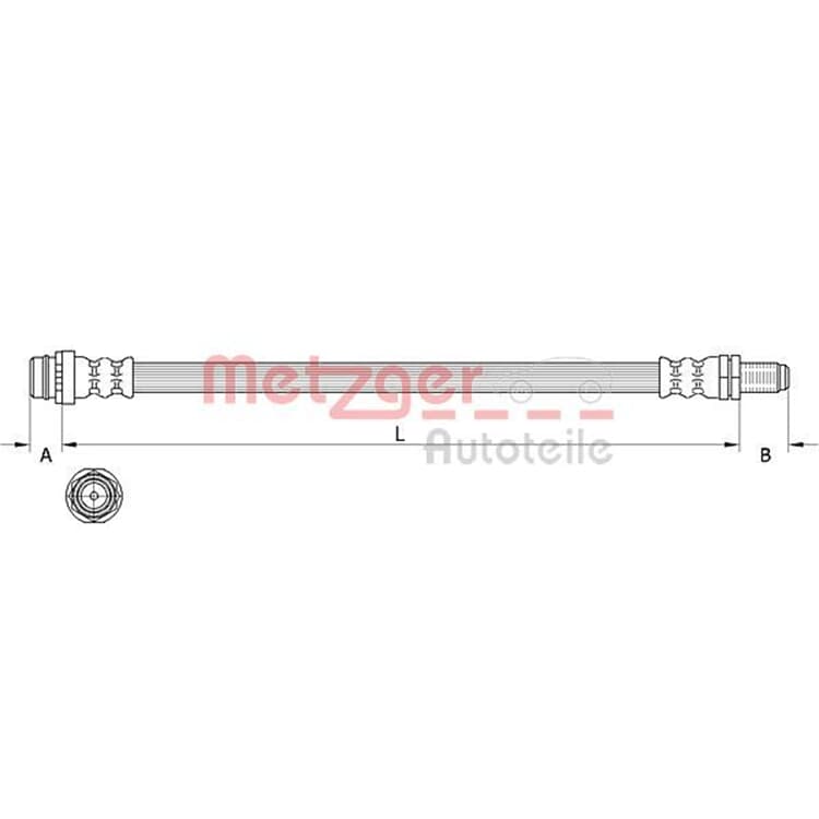 Metzger Bremsschlauch vorne rechts Volvo Xc60 von METZGER