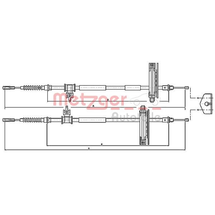 Metzger Bremsseil f?r Scheibenbremsen hinten Ford Focus I ab 2001 von METZGER