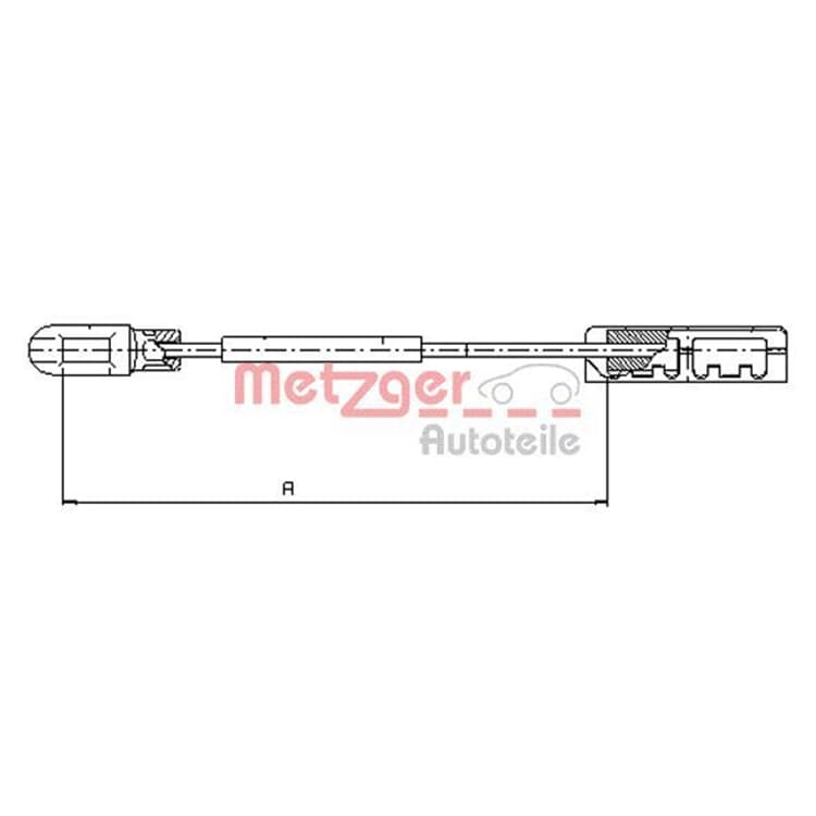 Metzger Bremsseil f?r Scheibenbremsen hinten Opel Vectra B von METZGER