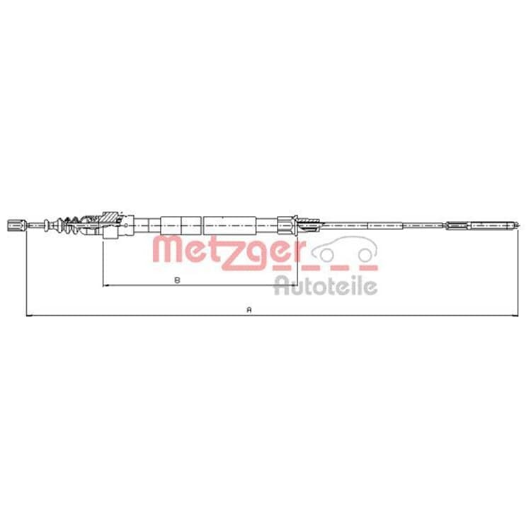 Metzger Bremsseil f?r Scheibenbremsen hinten VW Passat 35i+Variant -93 von METZGER