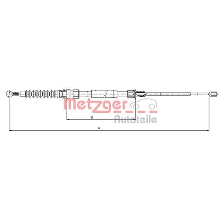 Metzger Bremsseil hinten Audi A3 Seat Leon Altea Skoda VW Golf von METZGER