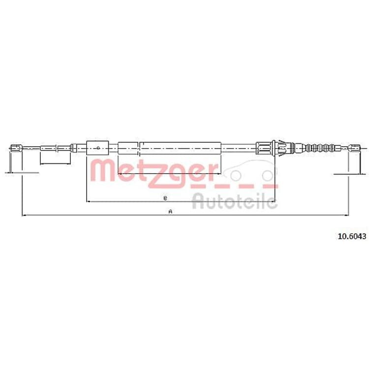 Metzger Bremsseil hinten Citroen C4 Peugeot 307 von METZGER