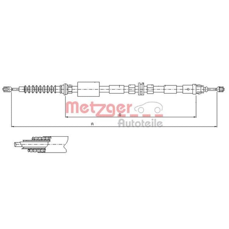 Metzger Bremsseil hinten Ford Mondeo III IV von METZGER