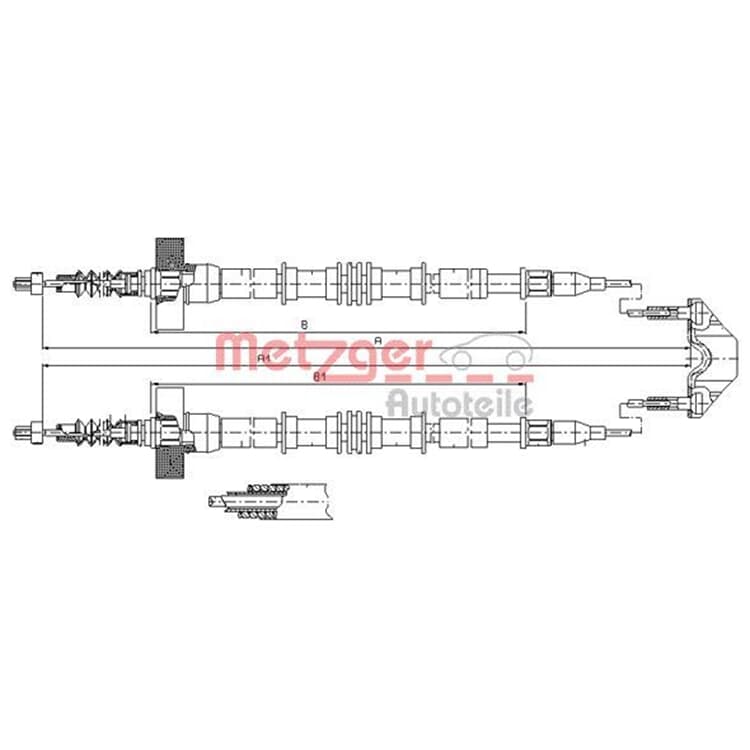 Metzger Bremsseil hinten Opel Astra G von METZGER