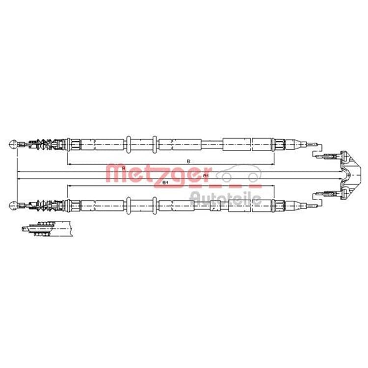 Metzger Bremsseil hinten Opel Astra H +GTC von METZGER