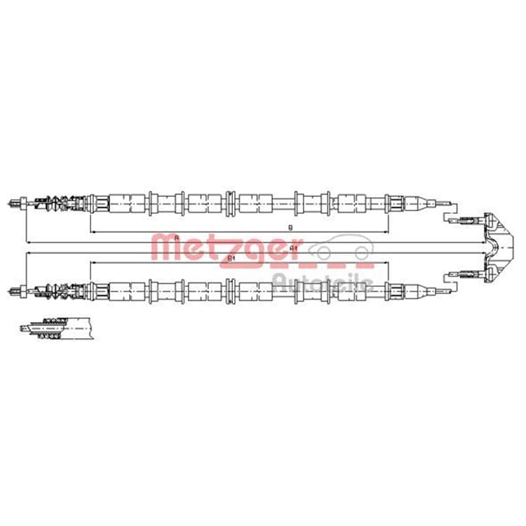 Metzger Bremsseil hinten Opel Astra H von METZGER