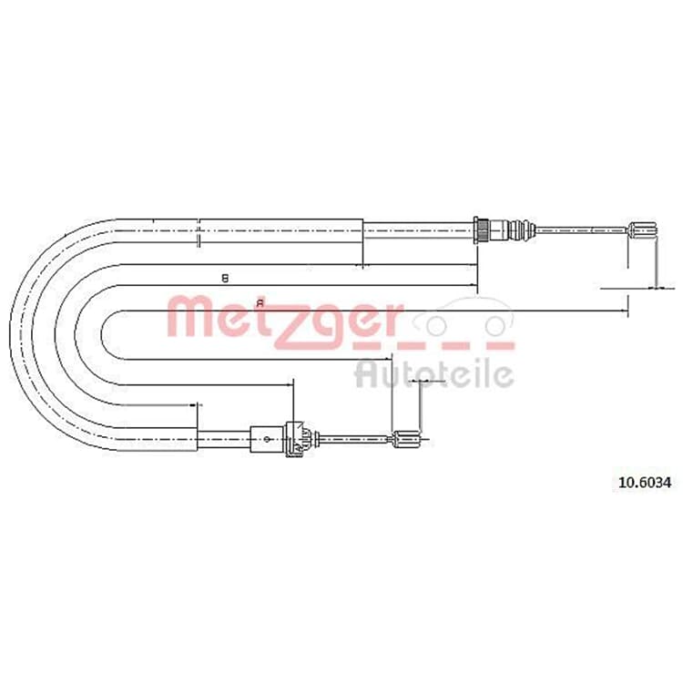 Metzger Bremsseil hinten Peugeot 206 206+ von METZGER