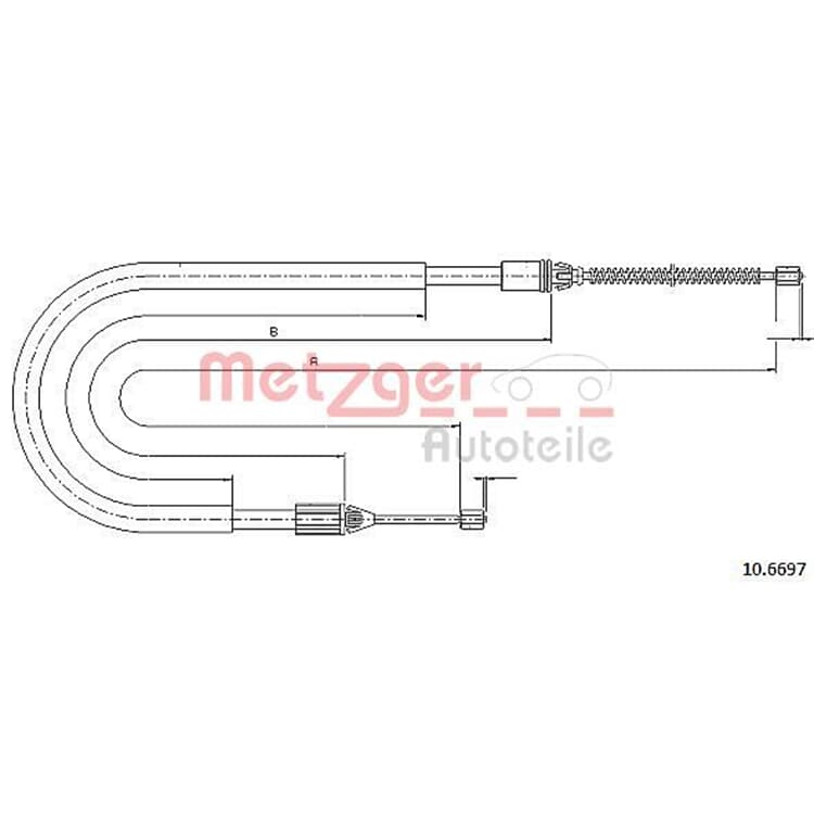 Metzger Bremsseil hinten Renault Megane Scenic von METZGER