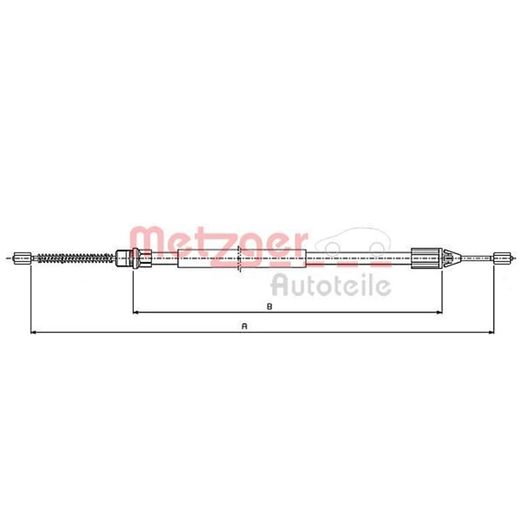 Metzger Bremsseil hinten Renault Twingo 93- von METZGER