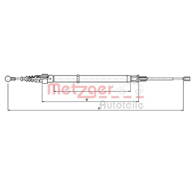 Metzger Bremsseil hinten Seat Ibiza Skoda Fabia VW Fox Polo von METZGER