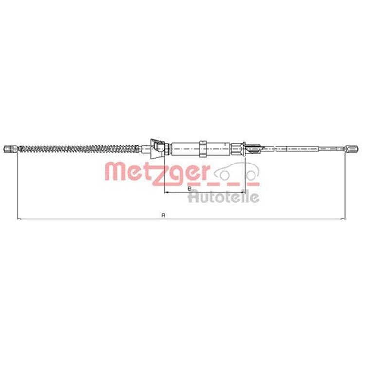 Metzger Bremsseil hinten Seat Skoda VW von METZGER