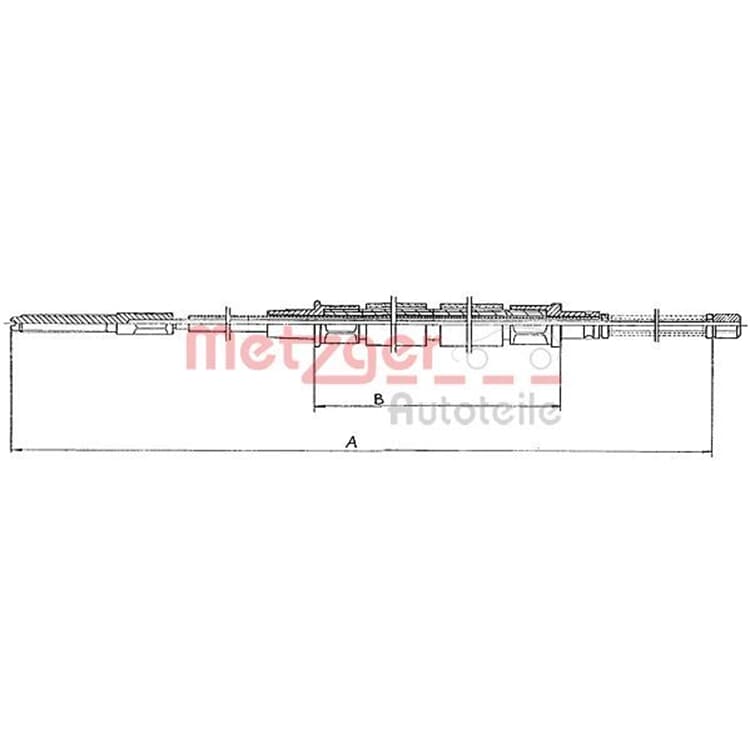 Metzger Bremsseil hinten VW Jetta Golf 1 Scirocco von METZGER