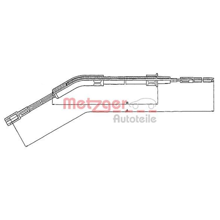 Metzger Bremsseil hinten VW Kaefer 1302 von METZGER