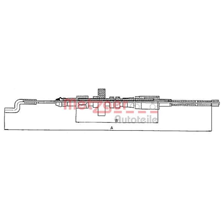 Metzger Bremsseil hinten VW Transporter T4 von METZGER