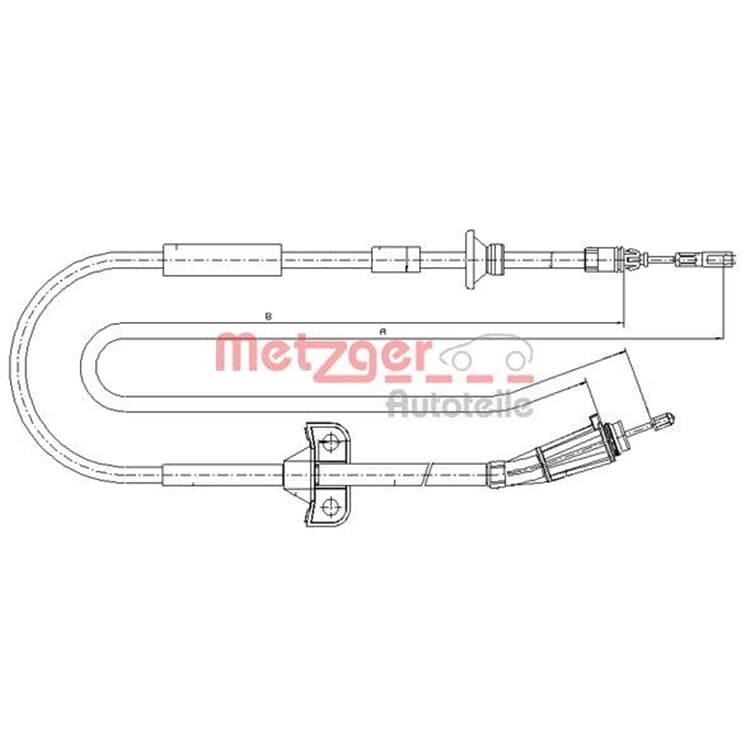 Metzger Bremsseil hinten Volvo S80 I XC70 von METZGER