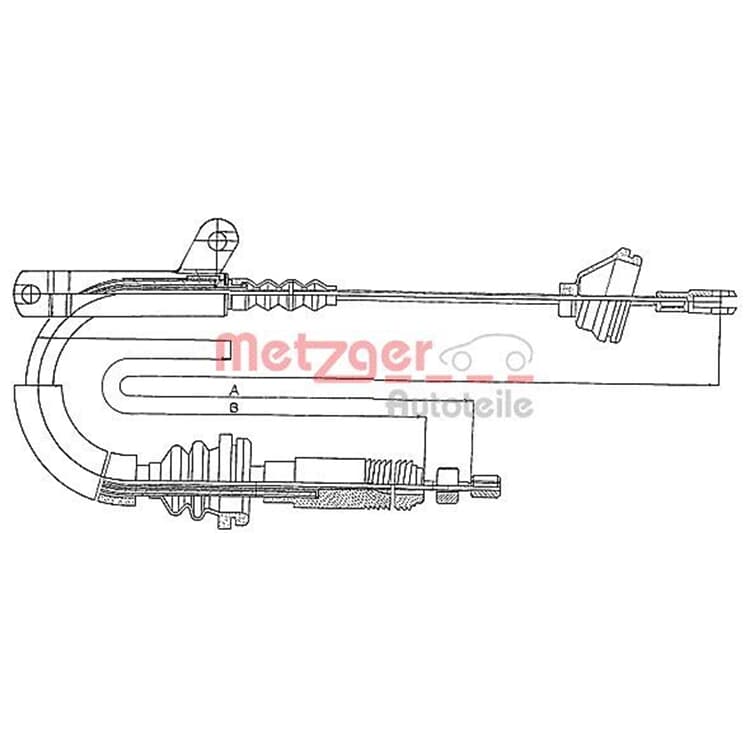 Metzger Bremsseil hinten links Volvo 740 940 960 von METZGER