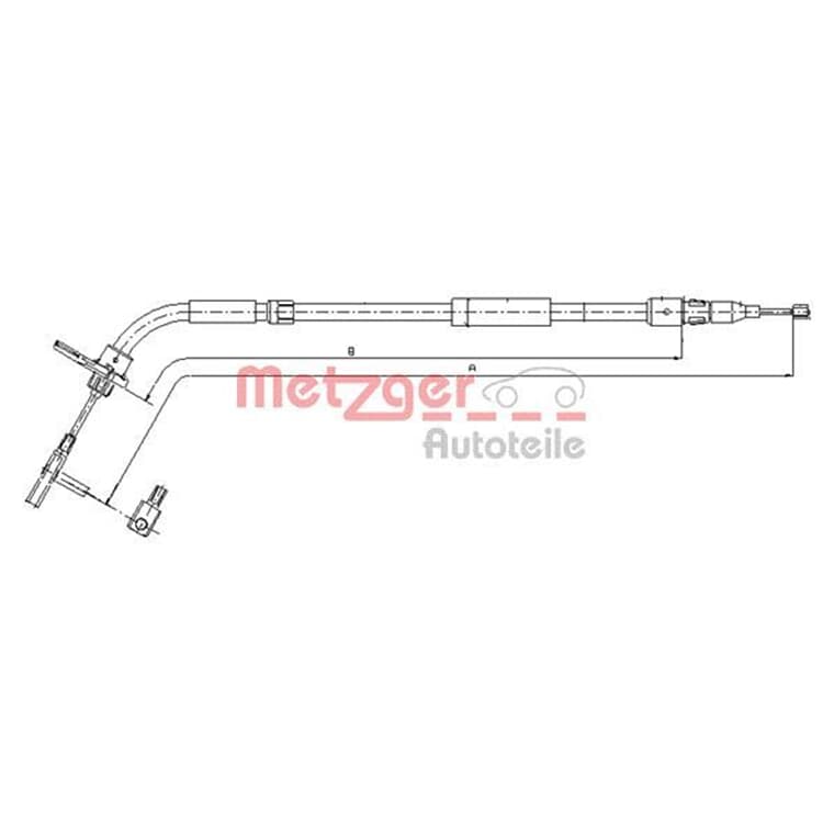 Metzger Bremsseil hinten rechts Mercedes W169 W245 von METZGER