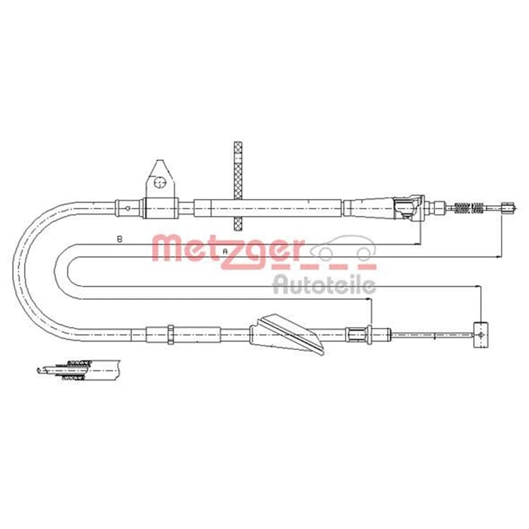 Metzger Bremsseil hinten rechts Opel Agila von METZGER