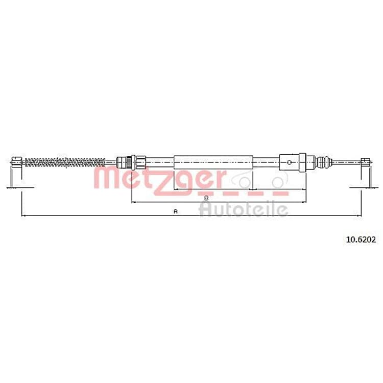 Metzger Bremsseil hinten rechts Peugeot 406 + Break von METZGER