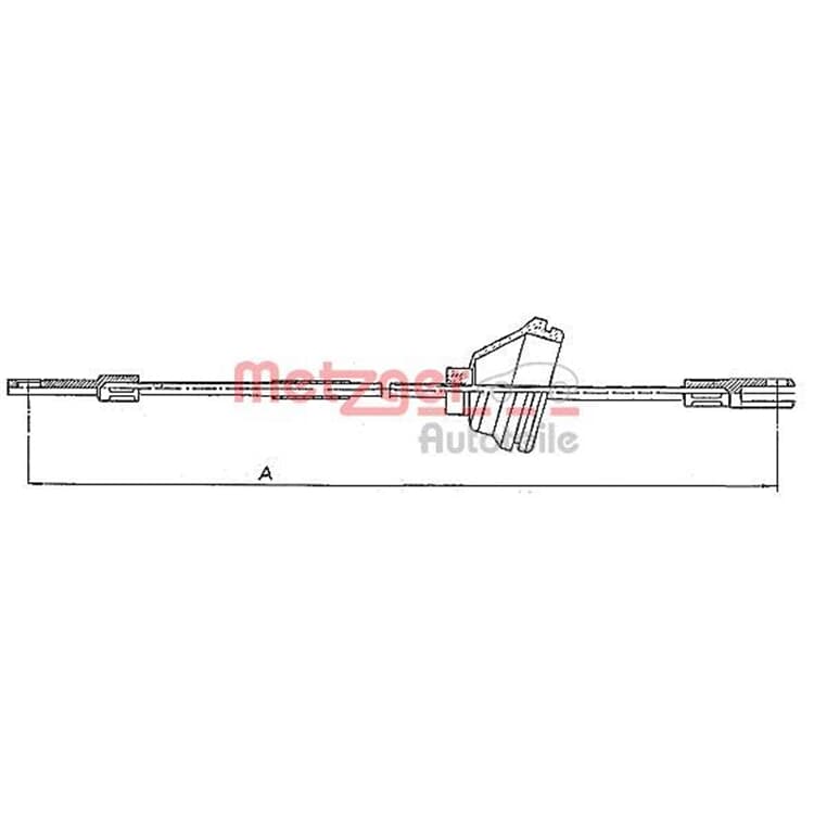 Metzger Bremsseil hinten rechts Volvo 740 760 780 940 960 von METZGER