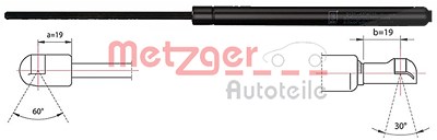 Metzger Gasfeder, Koffer-/Laderaum [Hersteller-Nr. 2110506] für Toyota von METZGER