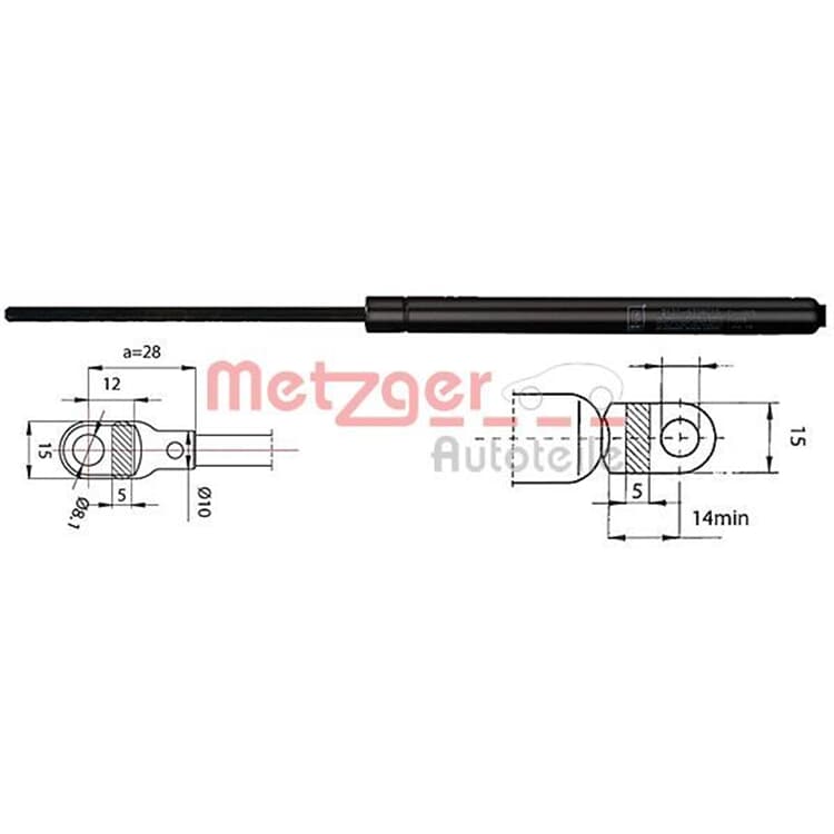 Metzger Gasfeder f?r Kofferraum BMW 5er E34 von METZGER