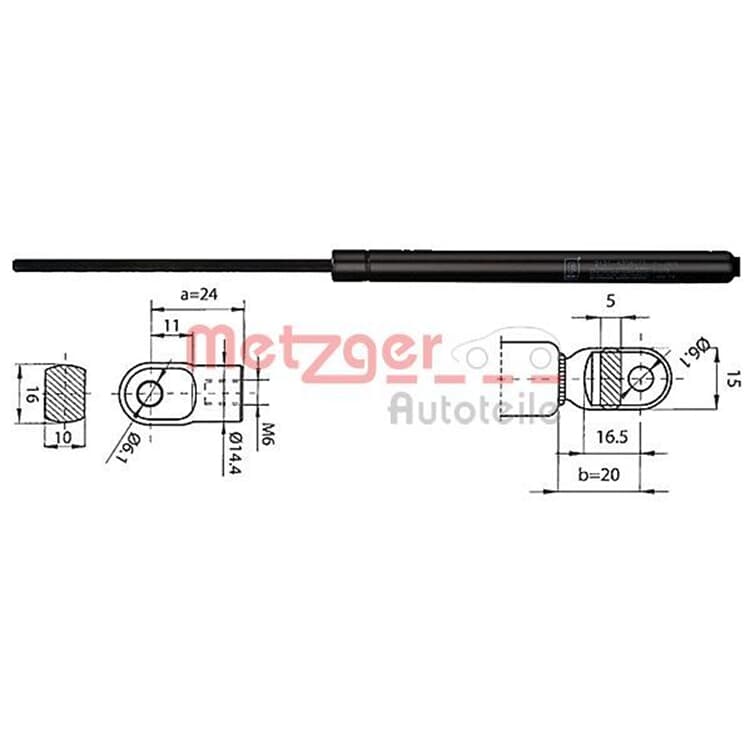 Metzger Gasfeder f?r Kofferraum Porsche 911 von METZGER