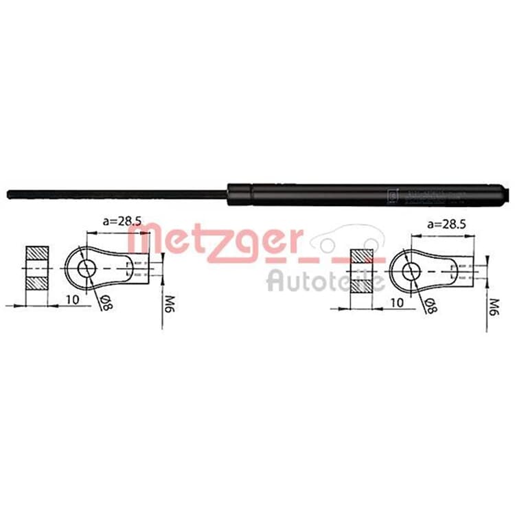 Metzger Gasfeder f?r Motorhaube Audi A4 von METZGER