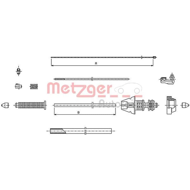 Metzger Gaszug Citroen Fiat Lancia Peugeot von METZGER