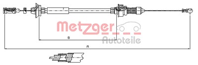 Metzger Gaszug [Hersteller-Nr. 1173.7] für Citroën, Fiat, Peugeot von METZGER