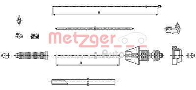 Metzger Gaszug [Hersteller-Nr. 493.1] für Citroën, Fiat, Lancia, Peugeot von METZGER