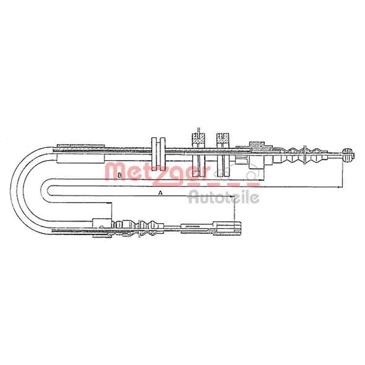 Metzger Handbremsseil hinten Audi 100 200 von METZGER