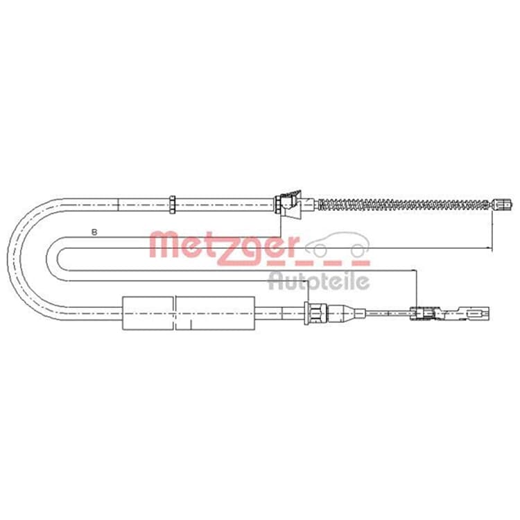 Metzger Handbremsseil hinten Audi A2 von METZGER