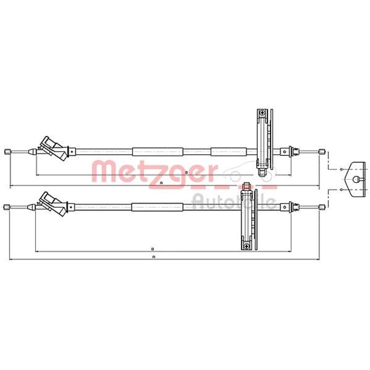 Metzger Handbremsseil hinten Ford Focus von METZGER